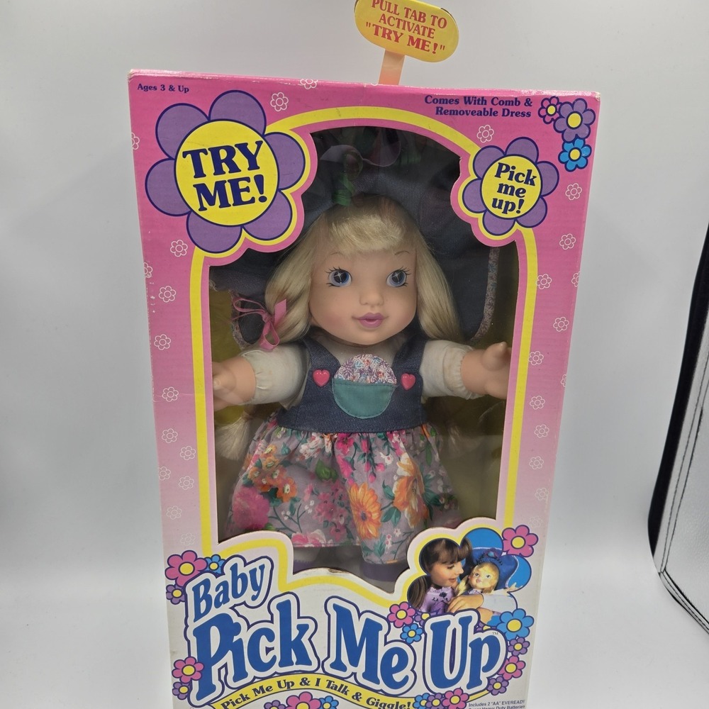 1997 Baby Pick Me Up 14" Doll Talk &‎ Giggle Vintage Doll New In Box DSI Toys